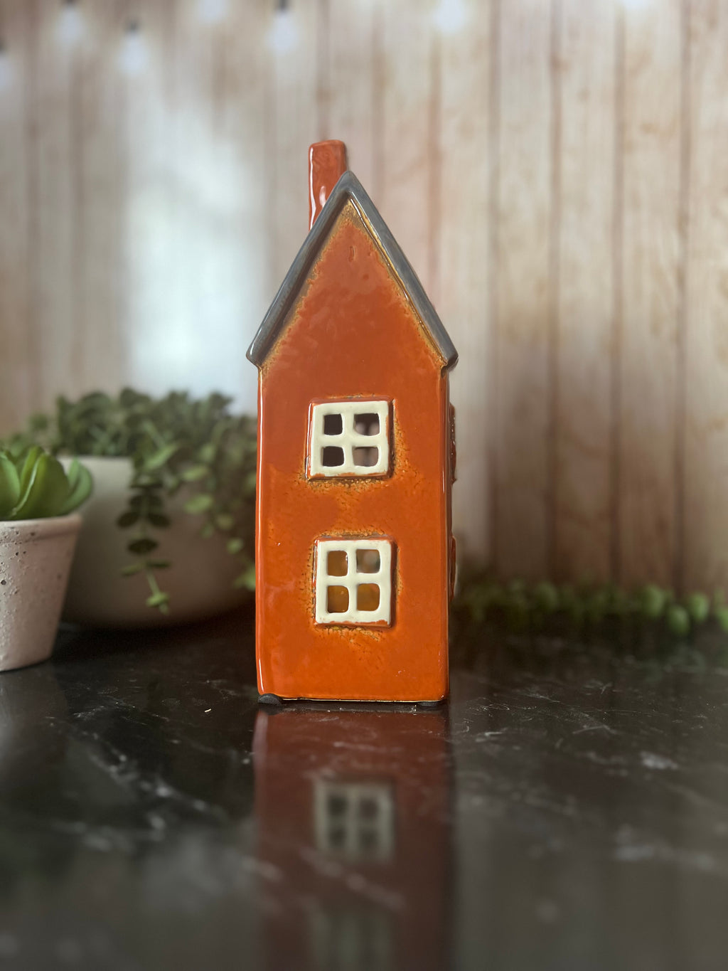 Tall House Tea Light Holder