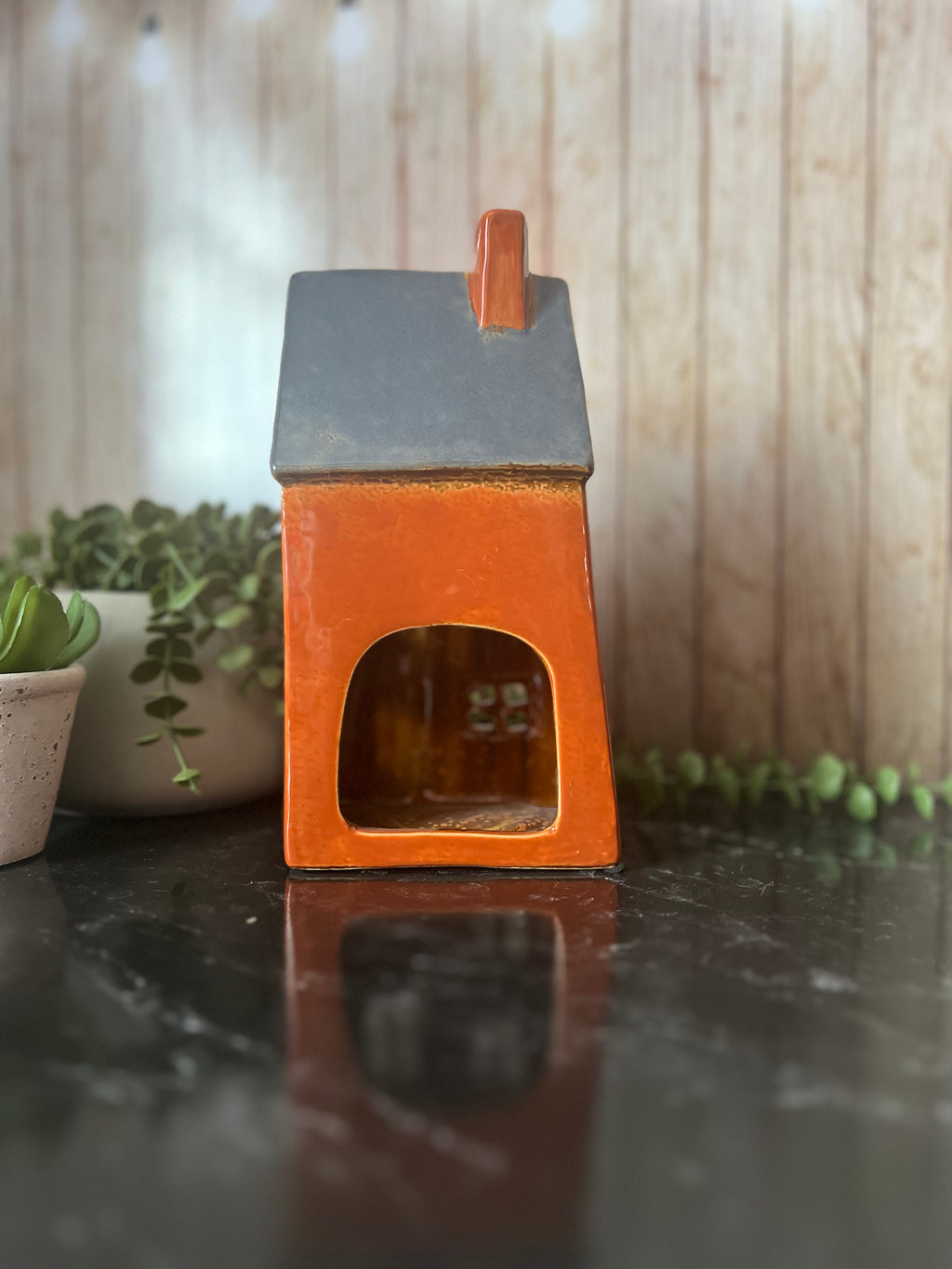 Tall House Tea Light Holder