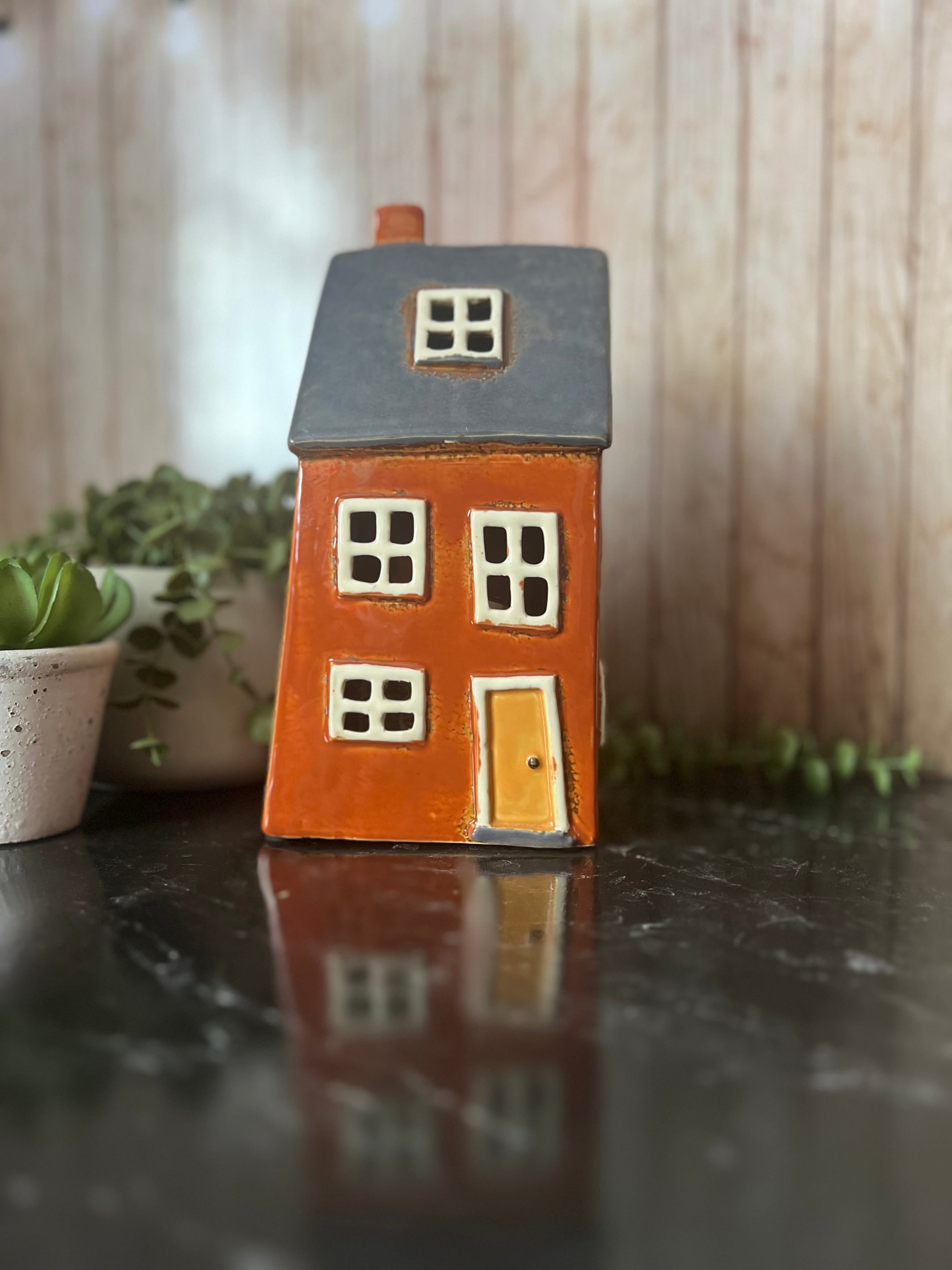 Tall House Tea Light Holder