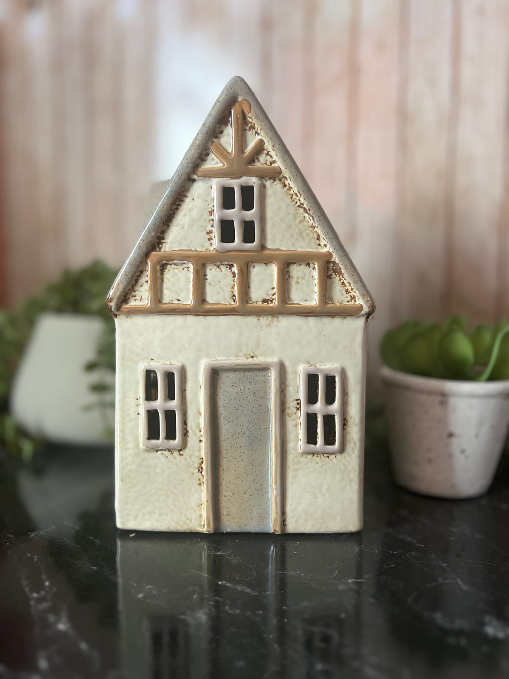 Tudor Style House Tea Light Holder
