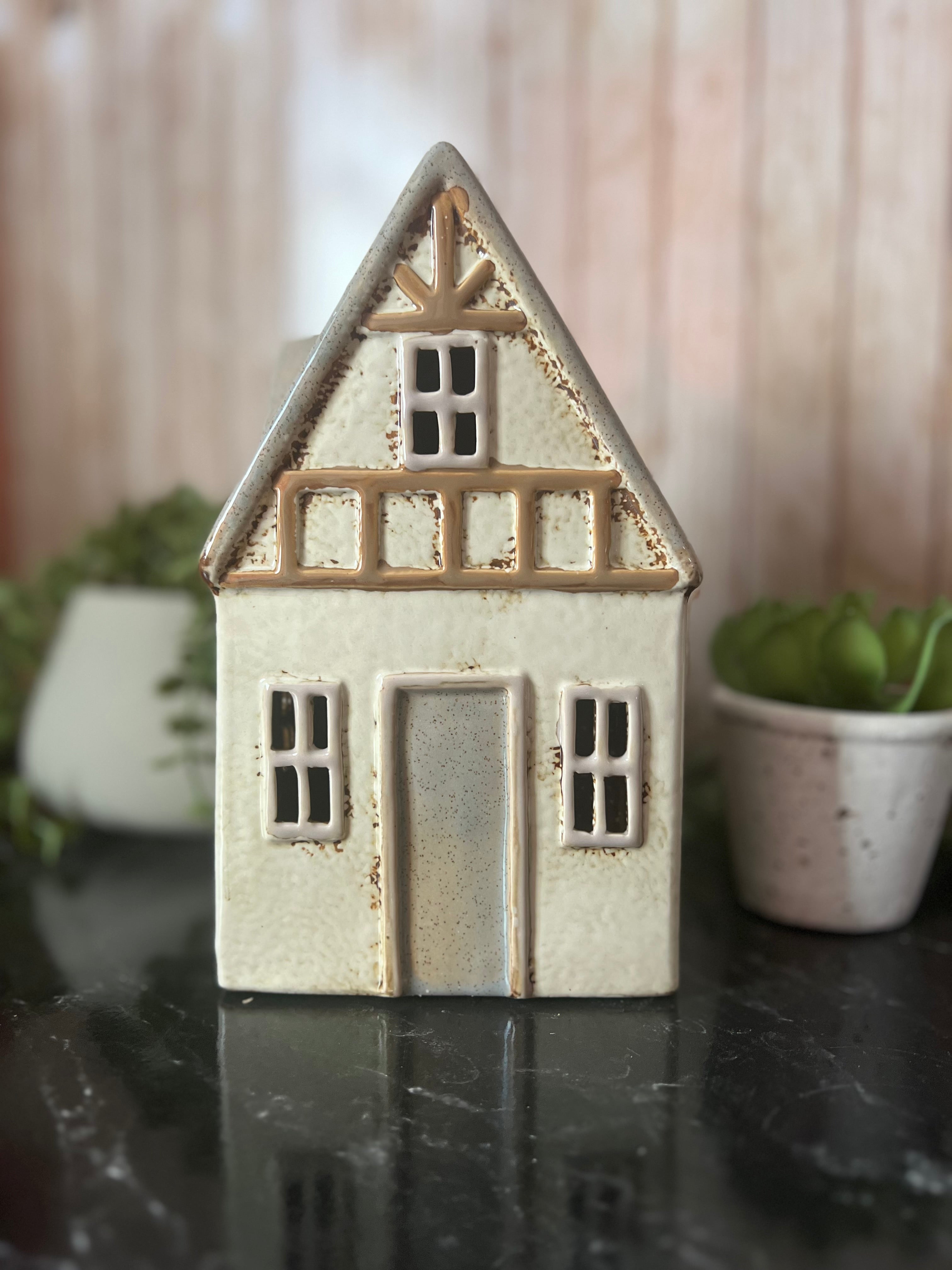Tudor Style House Tea Light Holder