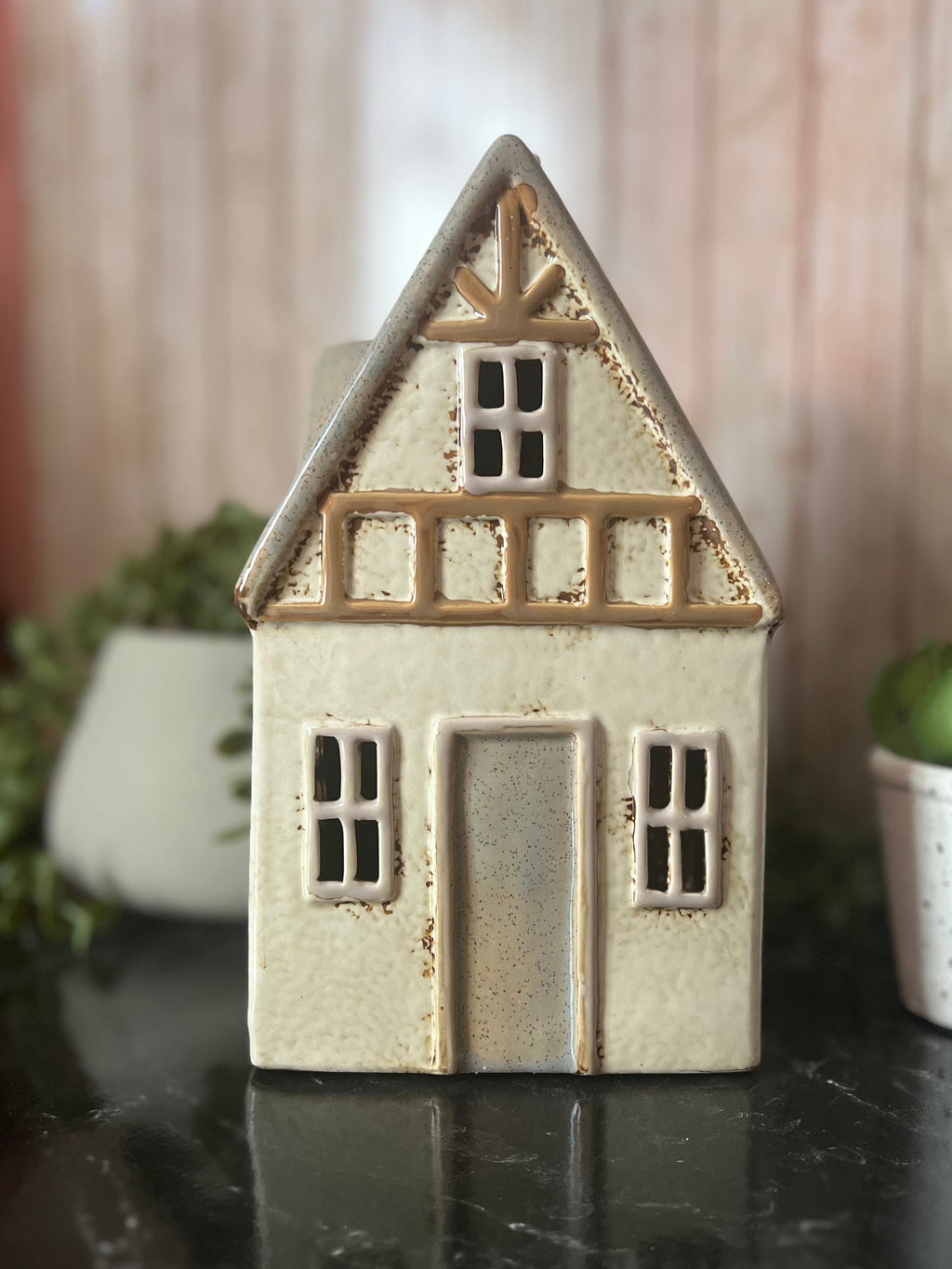 Tudor Style House Tea Light Holder