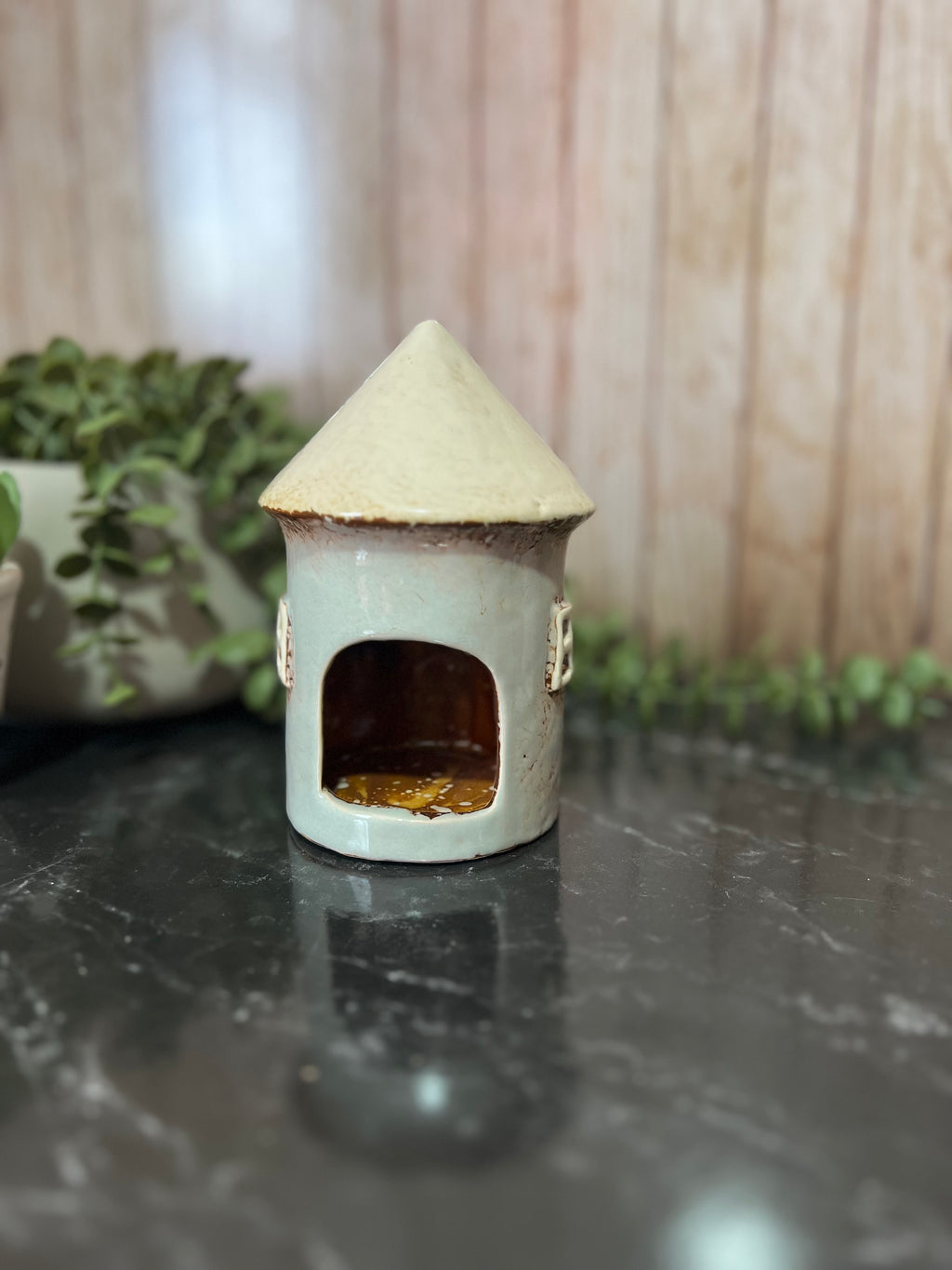 Ceramic Round House Mini Tea Light Holder