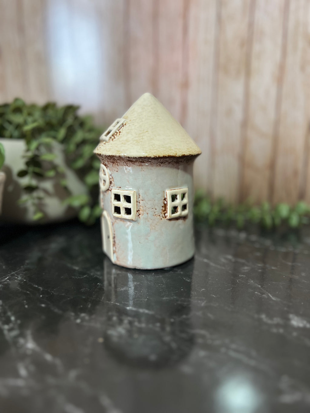 Ceramic Round House Mini Tea Light Holder