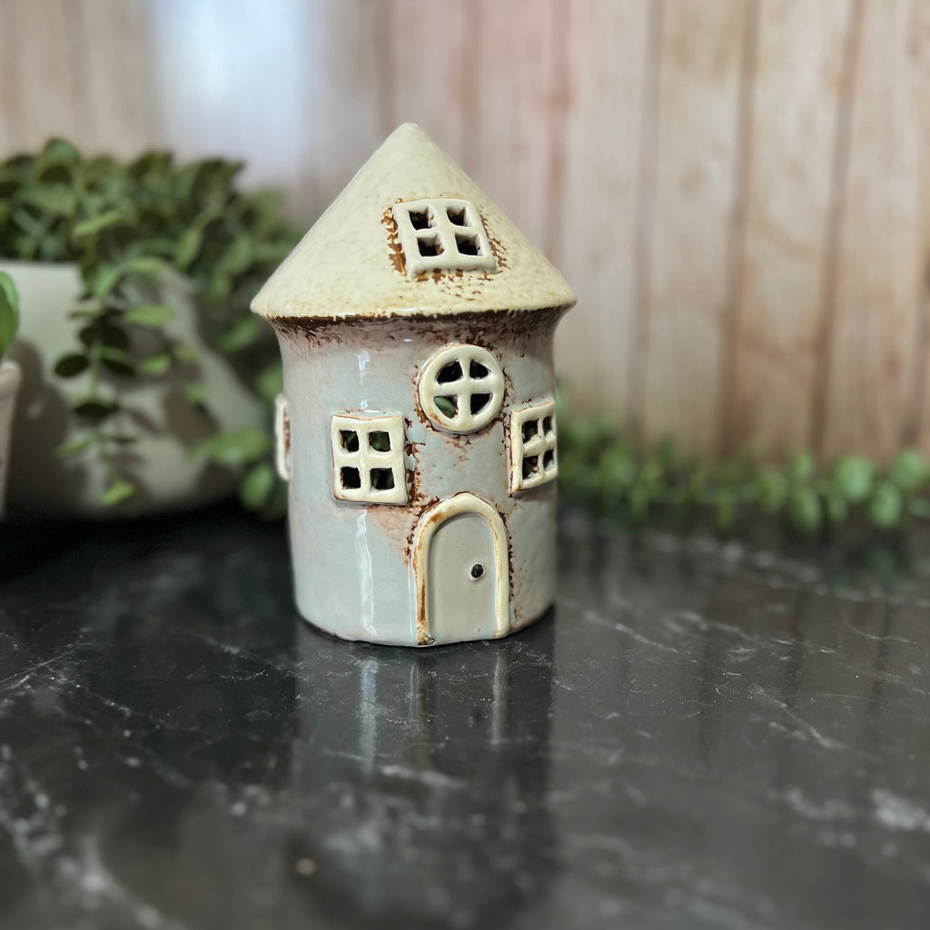 Ceramic Round House Mini Tea Light Holder