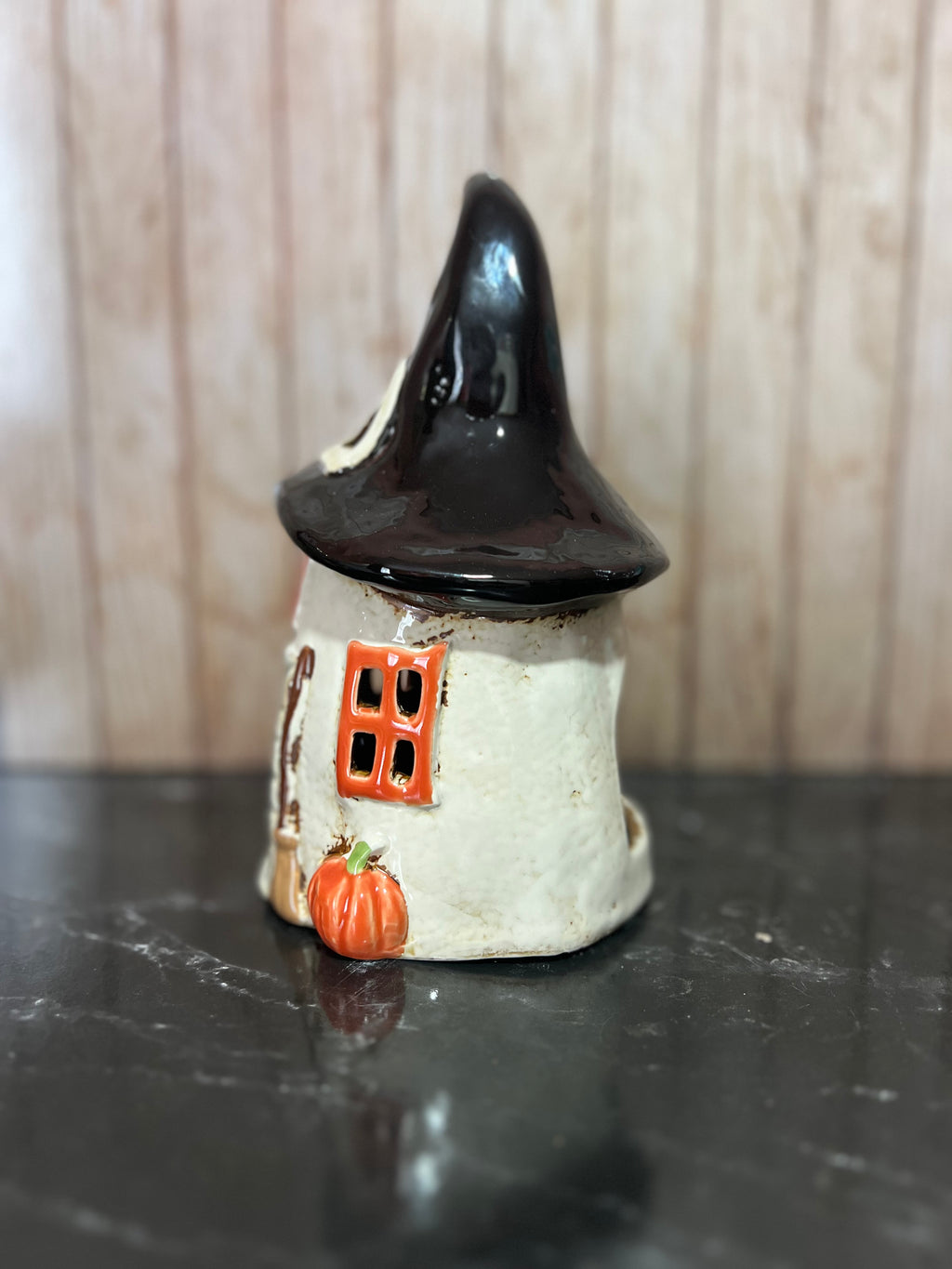 Witches Hat Halloween Ceramic Tea Light Holder