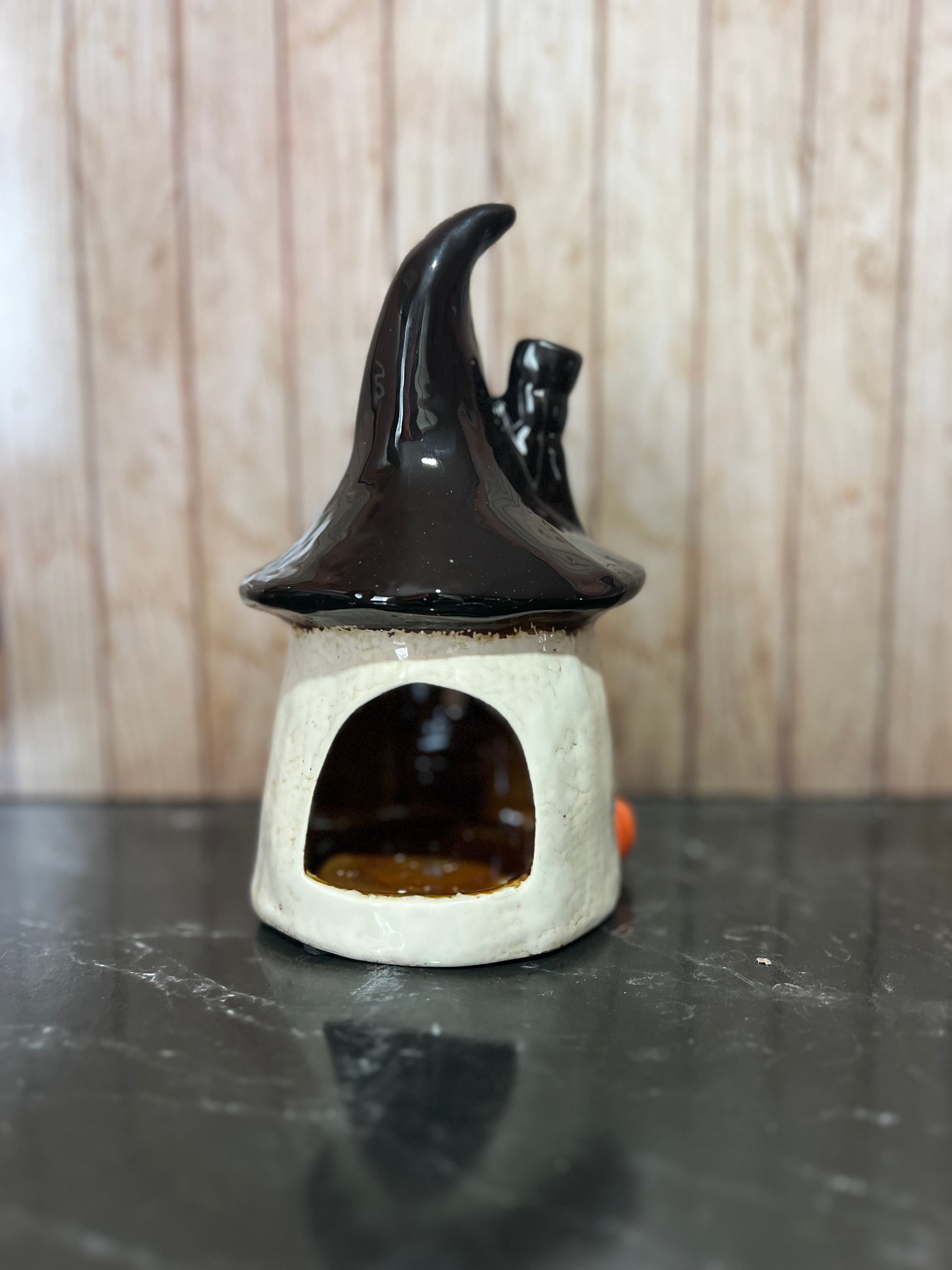 Witches Hat Halloween Ceramic Tea Light Holder