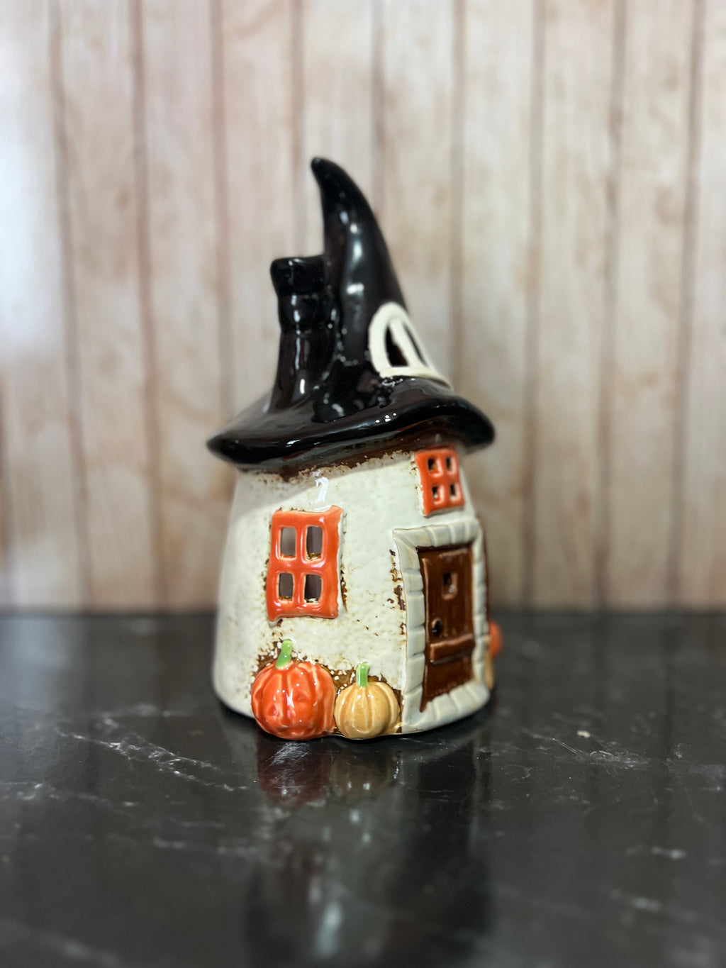 Witches Hat Halloween Ceramic Tea Light Holder