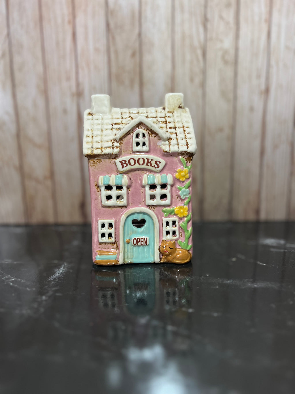 Pink Book Shop Ceramic Tea Light Holder