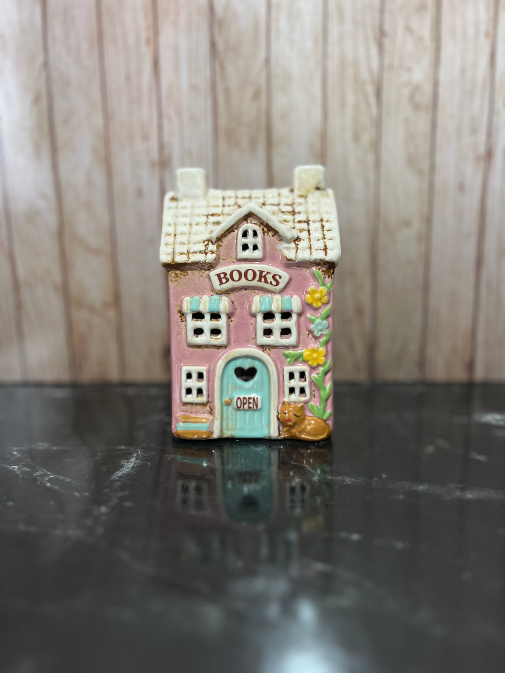 Pink Book Shop Ceramic Tea Light Holder