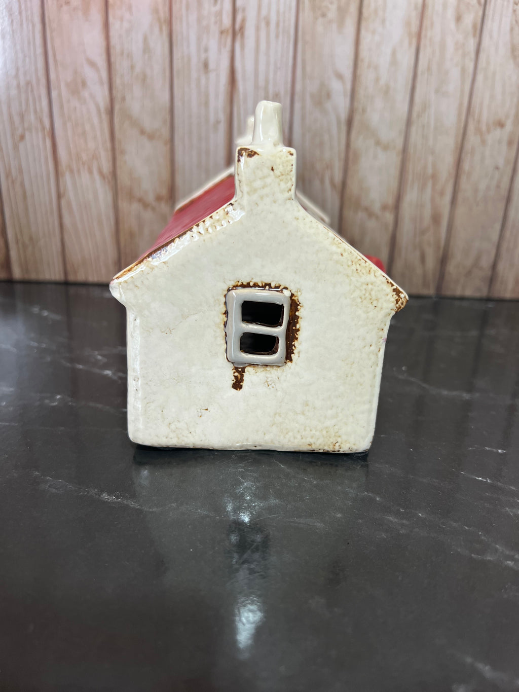 Croft House Red Tin Roof Ceramic Tea Light Holder