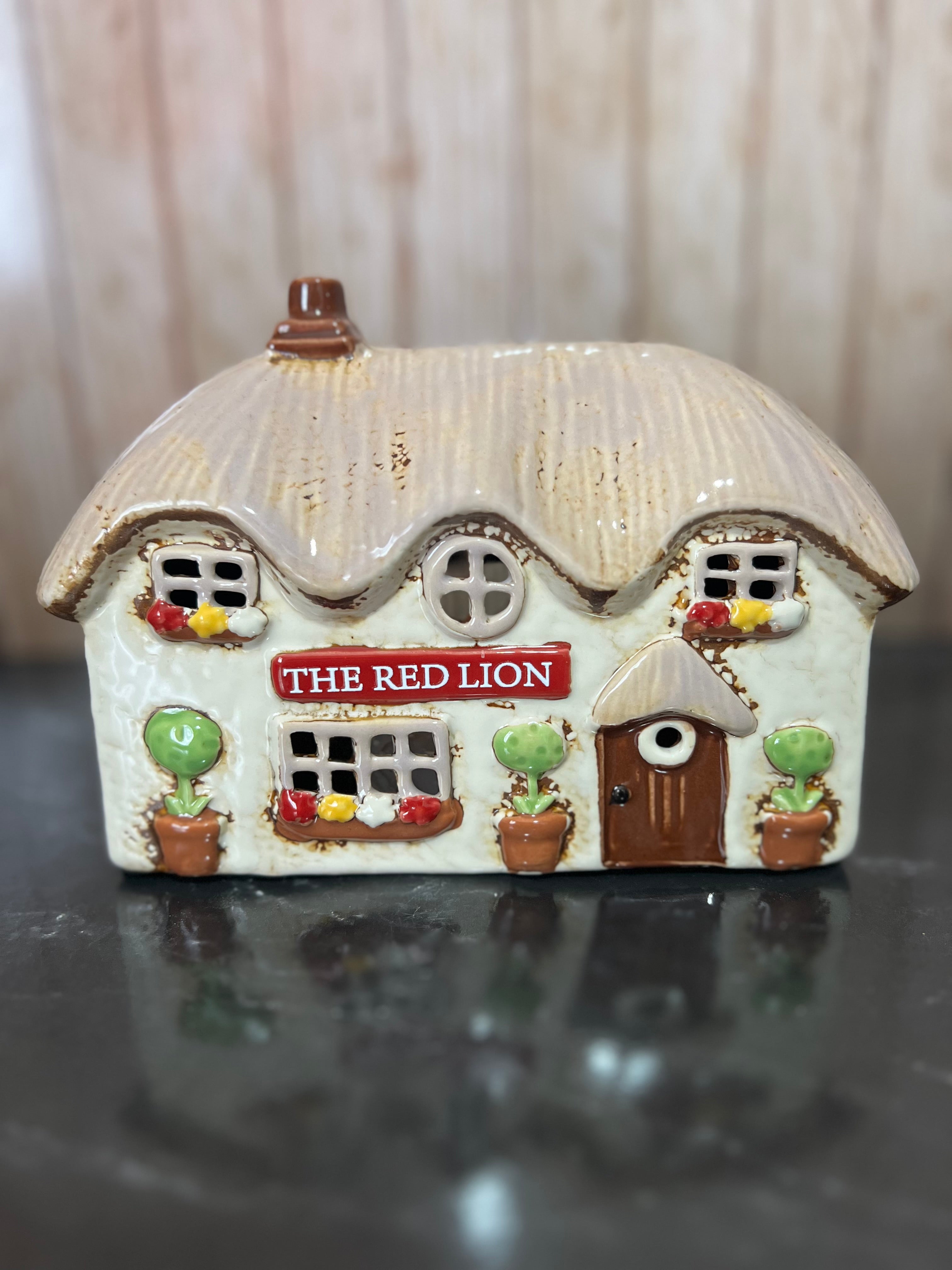The Red Lion Pub Ceramic Tea Light Holder