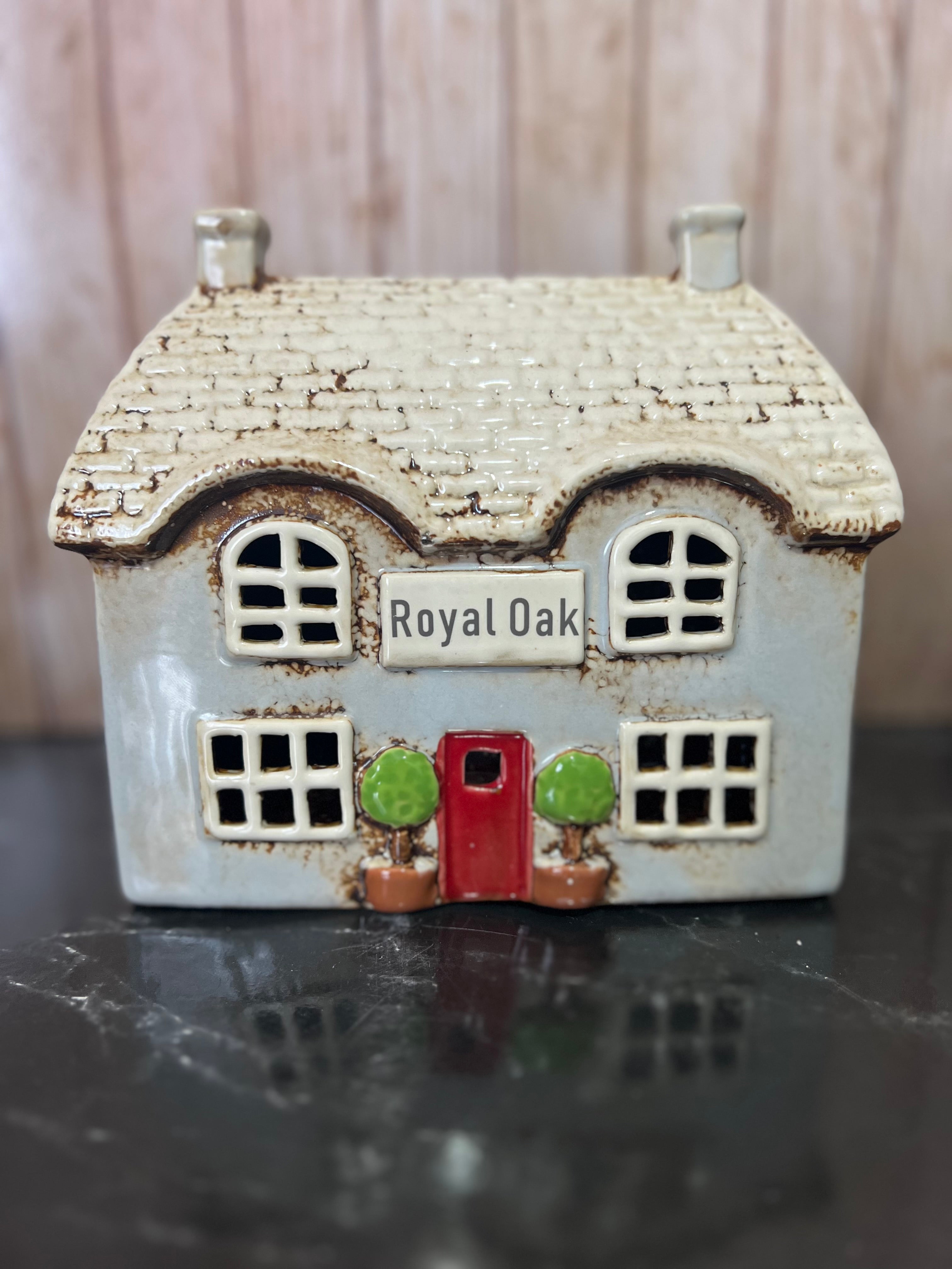 Royal Oak Pub Ceramic Tea Light Holder